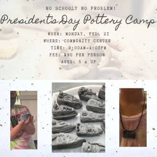 President's Day Pottery Camp