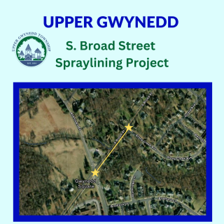 map of spray lining on S. Broad Street