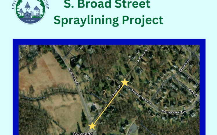 map of spray lining on S. Broad Street